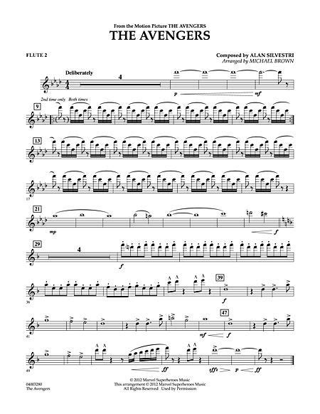 The Avengers Flute 2 Flute Sheet Music Sheet Music Violin Sheet Music