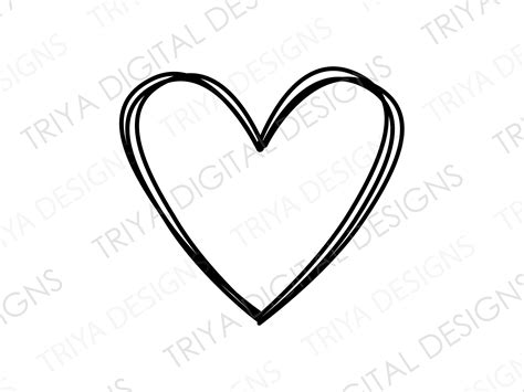 Layered Heart Frame Svg Cut File Layered Doodle Heart Shaped Etsy