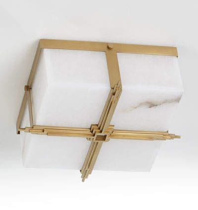 REGINA ANDREW Gotham Natural Brass Flush Mount Ceiling Light Flush