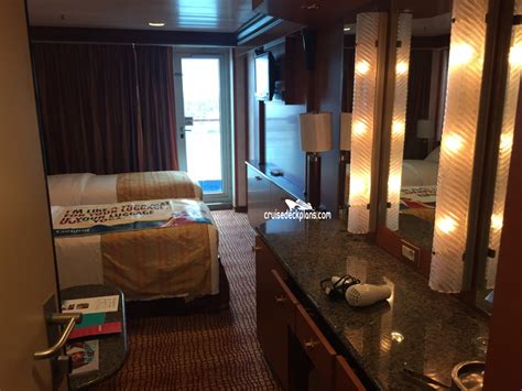 Cabin size carnival boasts one of the largest average cabin sizes in the cruise industry at 185 square feet for the beds, sitting area, vanity and bathroom. Carnival Sensation Junior Suite Stateroom
