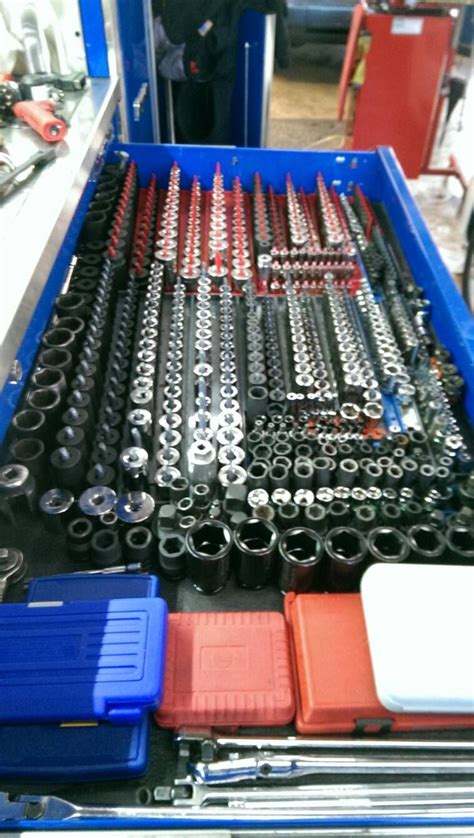Unlike some of the best socket holders that you can buy, which are typically made from metal, we suggest using plywood or any other type of board that you already have in your garage or shop. who has a full socket set up and how is it organized? | Tool box organization, Garage tools ...