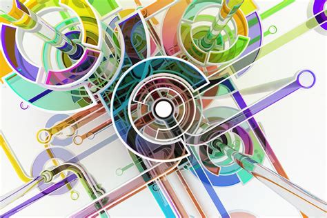 Wallpaper Colorful Illustration Digital Art Abstract 3d White