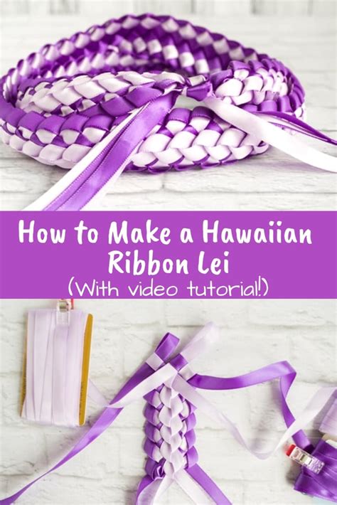 How To Make A Double Braided Hawaiian Ribbon Lei With Four Strands