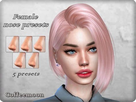 4 Nose Presets For Female Sims Nose Preset 01 T E Stretchskeleton Sims