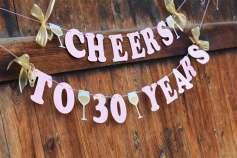 30 Geburtstag Banner Für Sie Cheers Bis 30 Jahre Von Sugarcrushco 30th