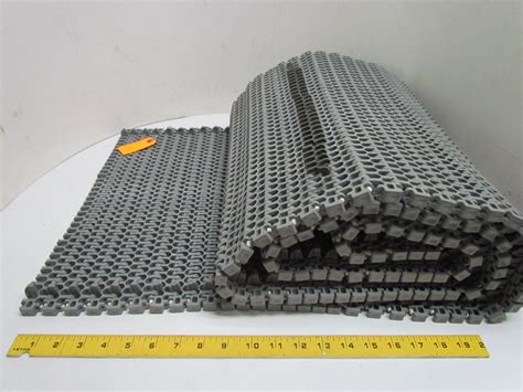 Intralox Radius Flush Grid Plastic Conveyor Belt 17 78x8 9 Length Grey