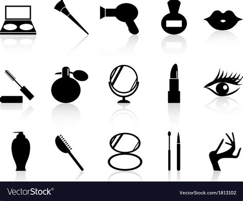 Cosmetics And Makeup Icons Set Royalty Free Vector Image