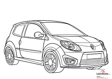 Coloriages gratuits à imprimer avec une variété de thèmes que vous pouvez imprimer et colorier. Renault-Twingo-RS-coloriage-voiture | Les Voitures