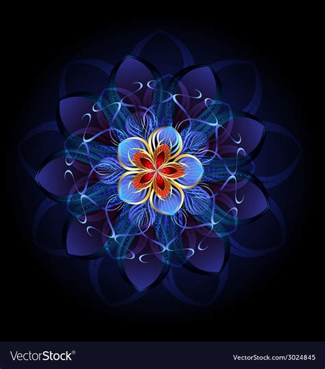 Abstract Dark Flower Royalty Free Vector Image