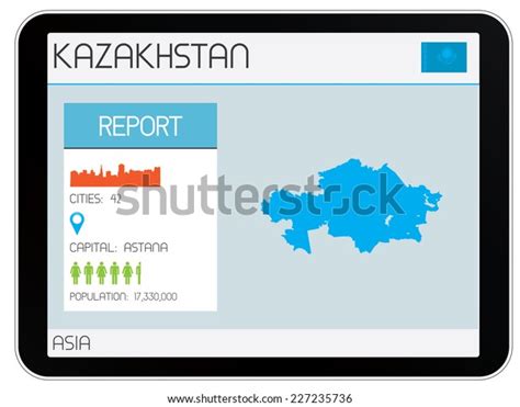 Set Infographic Elements Country Kazakhstan Stock Vector Royalty Free 227235736