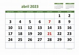 Calendário Abril 2023 | WikiDates.org