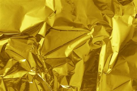 Gold Foil Leaf Shiny Texture Abstract Yellow Wrapping Paper For
