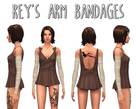Mod The Sims Reys Arm Bandages From Star Wars The Force Awakens