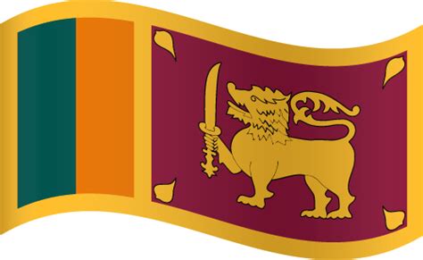 Printable Country Flag Of Sri Lanka Waving Vector Country Flags Of