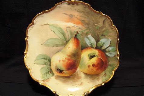 Wonderful Limoges Porcelain Cabinet Plate ~ Hand Painted With Golden