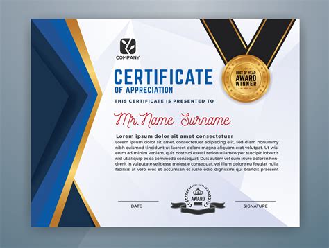 Professional Award Certificate Template Great Template Inspiration