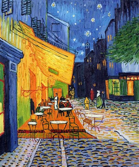 Cafe Terrace At Night Vincent Van Gogh Painting At