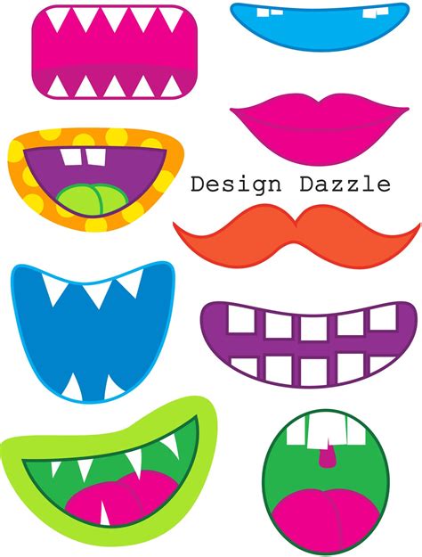 Moster Template Best Images Of Printable Eyes Nose Mouth Templates My