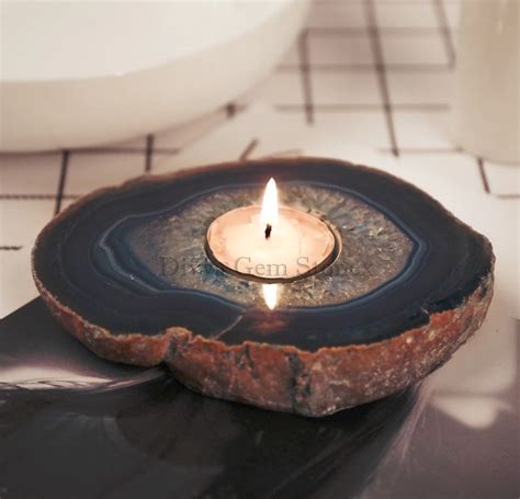 Agate Tealight And Candle Holder