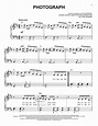 Photograph sheet music by Ed Sheeran (Easy Piano – 156964)