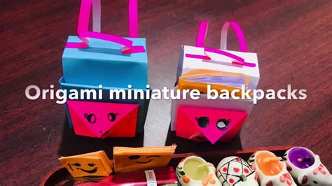 Cute Origami Backpack Diy Youtube