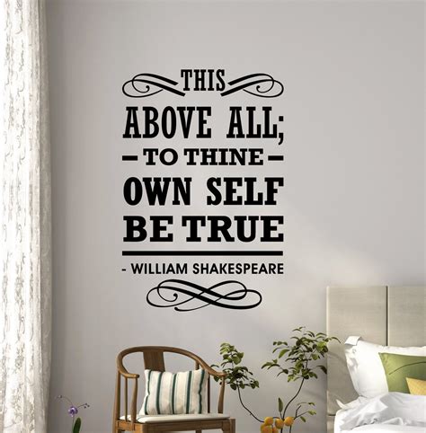Buy William Shakespeare Quote Wall Decal This Above All To Thine Own