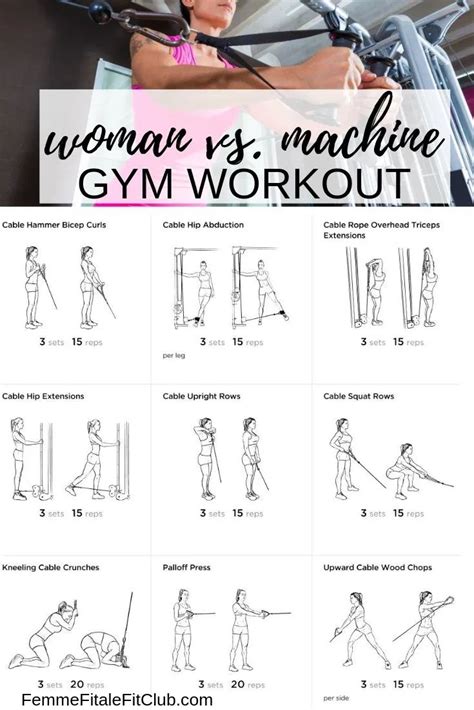 Weight Machine Workout Routines Printable Gym Workout Plans