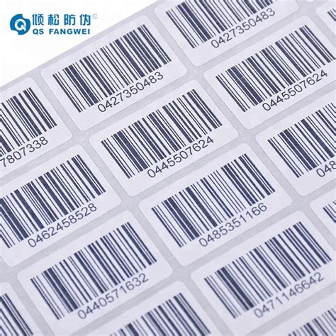 Custom Self Adhesive Barcode Label Sticker Printinga4 Paper Barcode