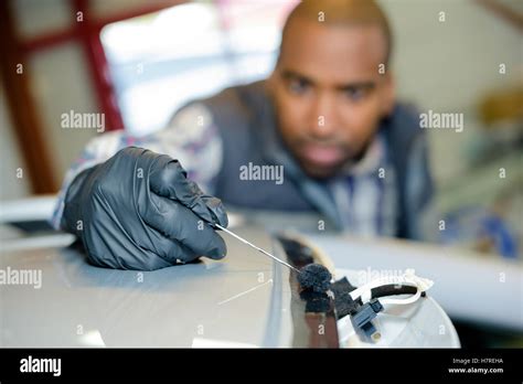 Worker Doing His Work Stock Photo Alamy