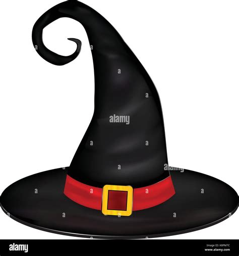 vector picture of halloween realistic witches hat illustration isolated on white background