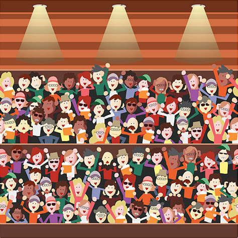 Cartoon Of The Crowd Cheering Illustrations Royalty Free Vector