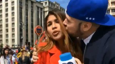 World Cup 2018 Female Reporter Groped And Kissed On Air Myrepublica