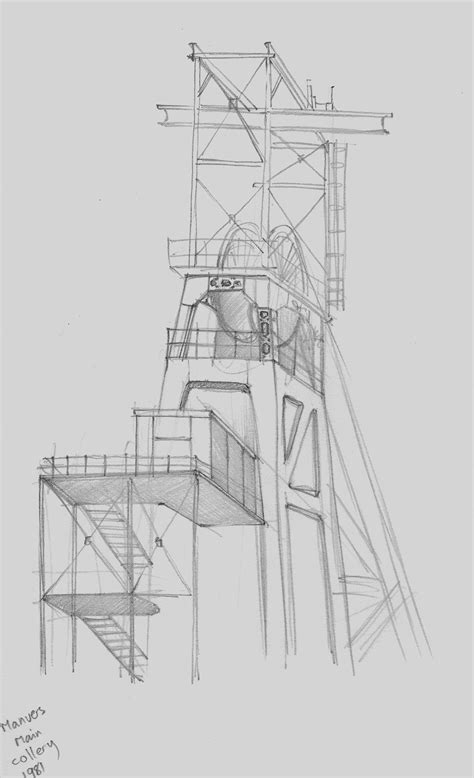 Mine Shaft Drawing