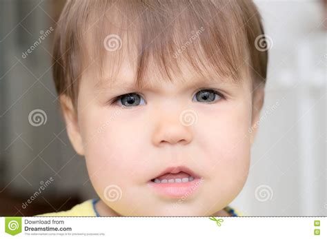 Baby Girl Upset Stock Image Image Of Closeup Girl Frowning 72043041