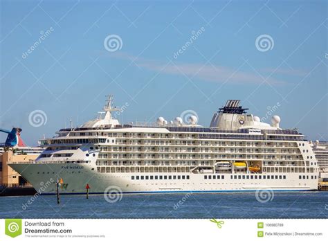 The World Residences At Sea Editorial Stock Image Image Of Vessel