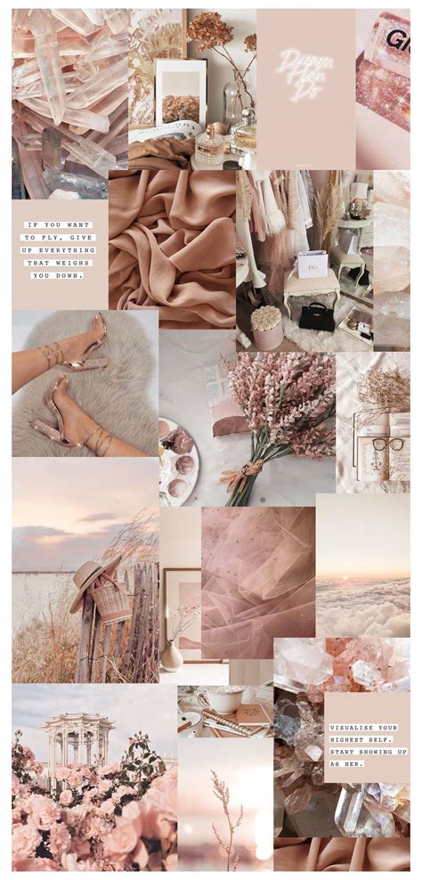 Blush Pink Aesthetic Wallpaper Collage Goimages Ninja