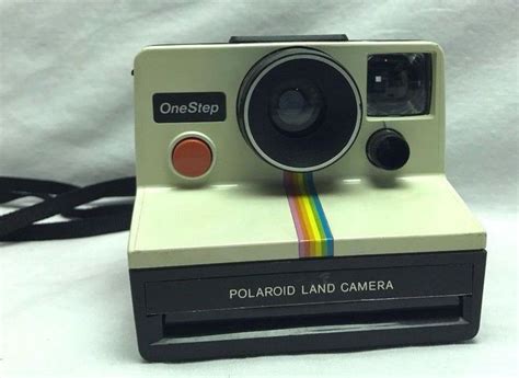 Vintage Polaroid Sx 70 One Step White Rainbow Stripe Instant Land