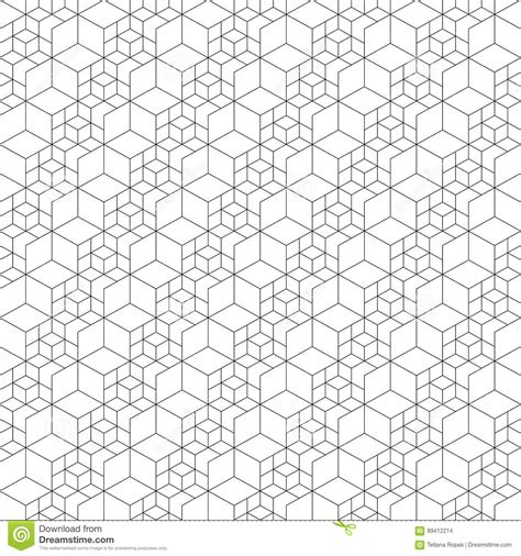 Grid Seamless Patternvector Illustrationhexagonal Cell Texture Grid