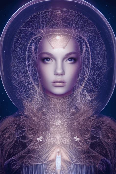Beautiful Translucent Woman In Galaxy · Creative Fabrica