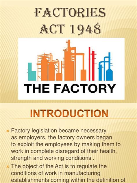 Factory Act Pdf Occupational Safety And Health Factory