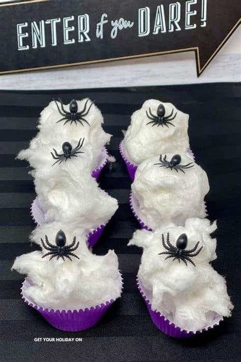 Spider Web Cotton Candy Spider Cupcakes Get Your Holiday On