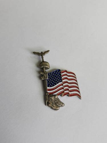 Fallen Soldier Lapel Pin Usa Flag Ebay