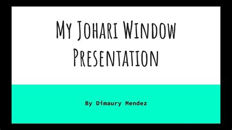 Behavioral Psychology Johari Window Powerpoint Template Slidemodel My