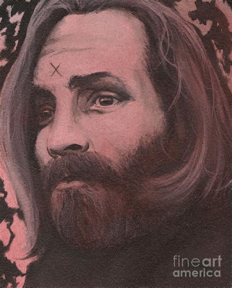Charles Manson Painting By Michael Parsons