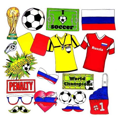 World Cup Russia Soccer Photo Booth Props The Ultimate Fan Etsy
