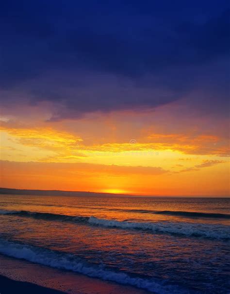 Colorful Sunset Over Beach Stock Photo Image Of Dusk 13864452
