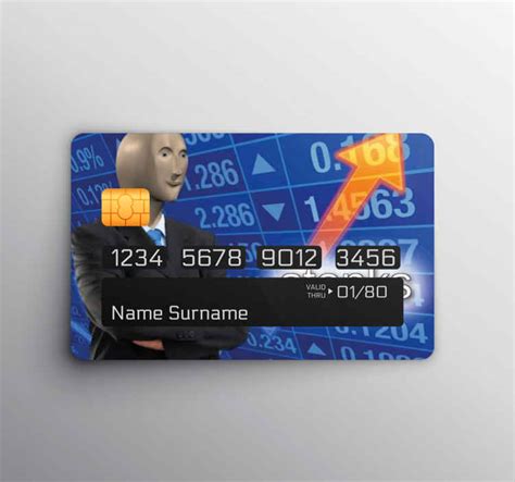 Funny Stock Joke Blue Credit Card Decal Tenstickers