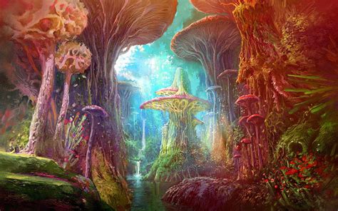 Drawing Illustration Art Gaming Painting Trees Forest Colorful Fantasy