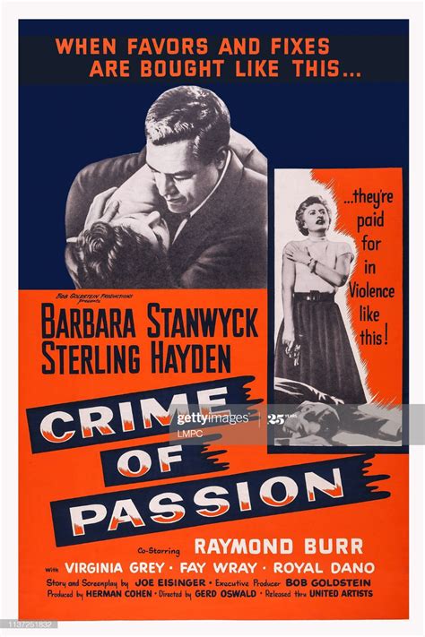 Crime Of Passion Poster Poster Art Top L R Barbara Stanwyck Barbara Stanwyck Crime