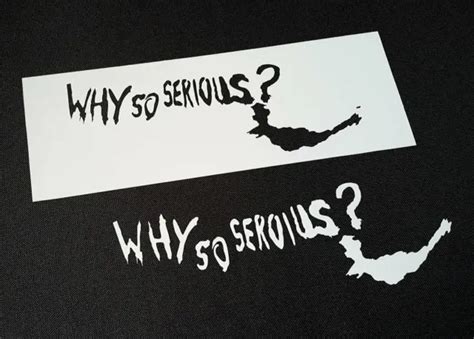 WHY SO SERIOUS The Joker Airbrush Paint Mylar Reusable Stencil For Your
